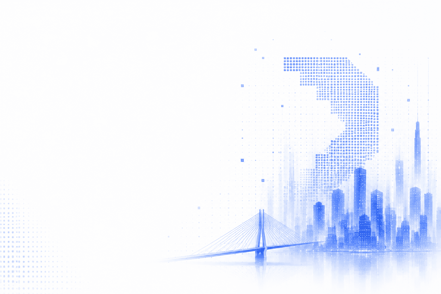 Illustrated skyline diagram representing the ideas, builders, investment and partnerships converging during Dhaka Tech Week